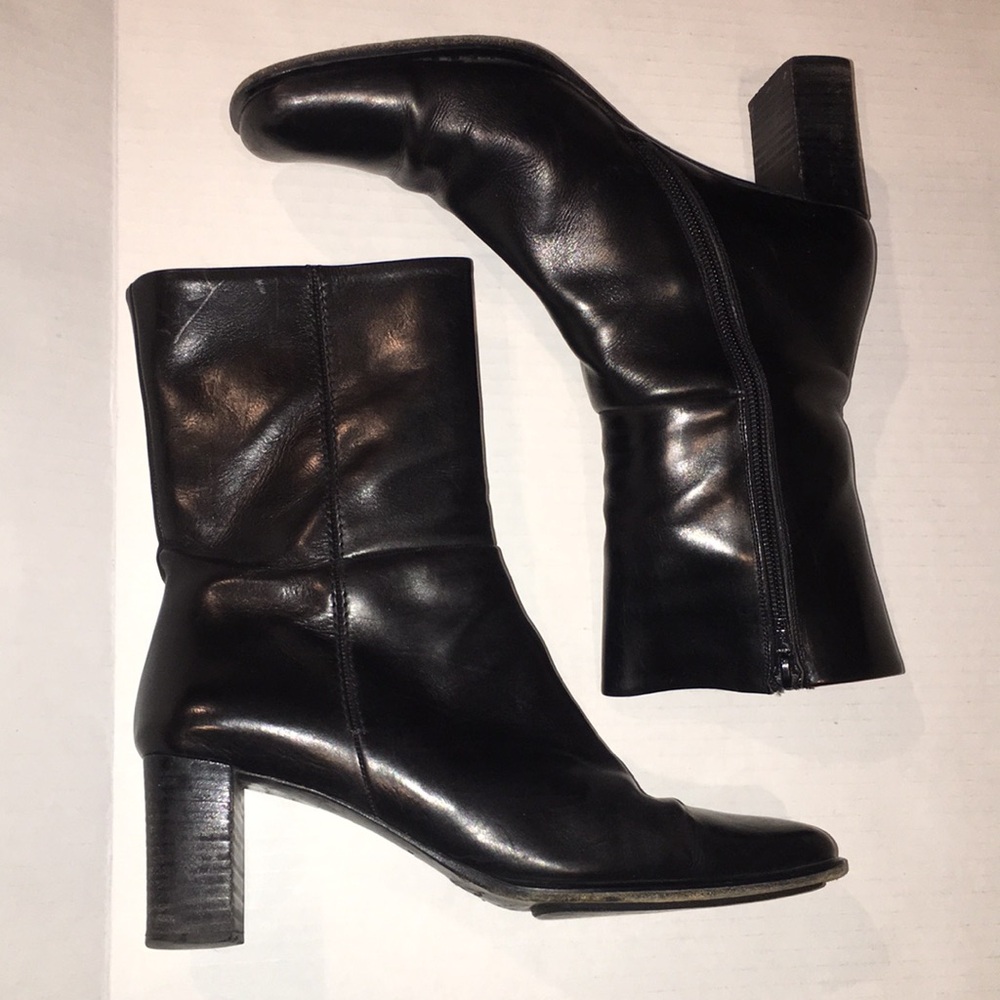 Via Spiga Black Ankle Zip Boots | Made In Italy | Size 8M